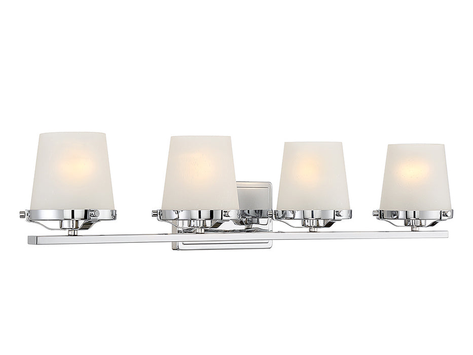 Lighting One E V6-L8-5250-4-11 Four Light Bathroom Vanity, Polished Chrome