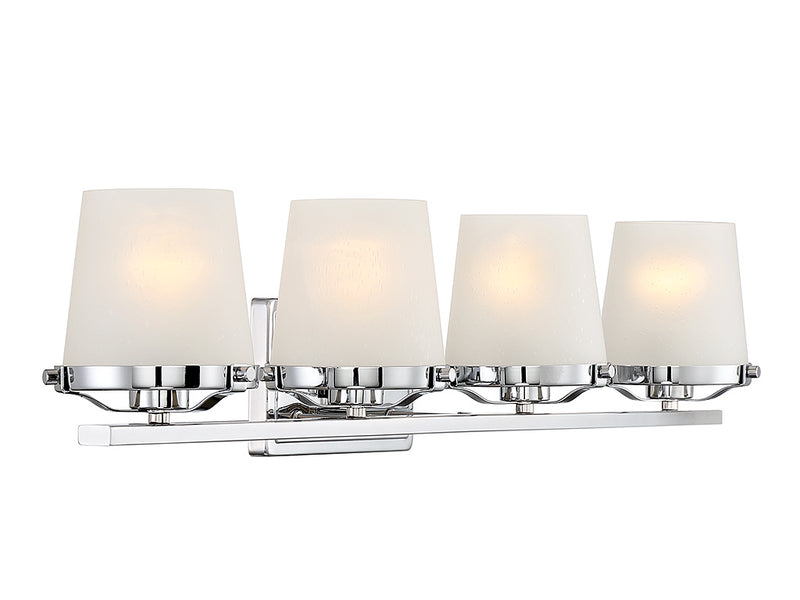 Lighting One E V6-L8-5250-4-11 Four Light Bathroom Vanity, Polished Chrome