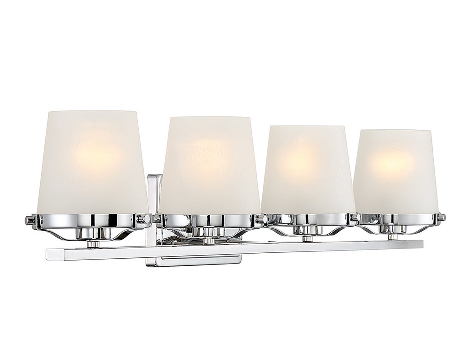 Lighting One E V6-L8-5250-4-11 Four Light Bathroom Vanity, Polished Chrome