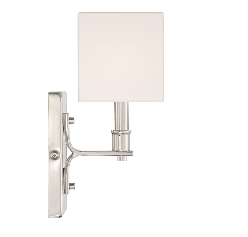 Lighting One E V6-L9-8550-1-109 One Light Wall Sconce, Polished Nickel