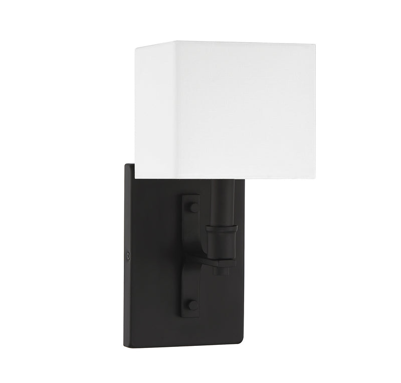 Lighting One E V6-L9-8550-1-89 One Light Wall Sconce, Matte Black