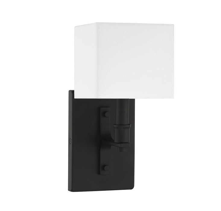 Lighting One E V6-L9-8550-1-89 One Light Wall Sconce, Matte Black