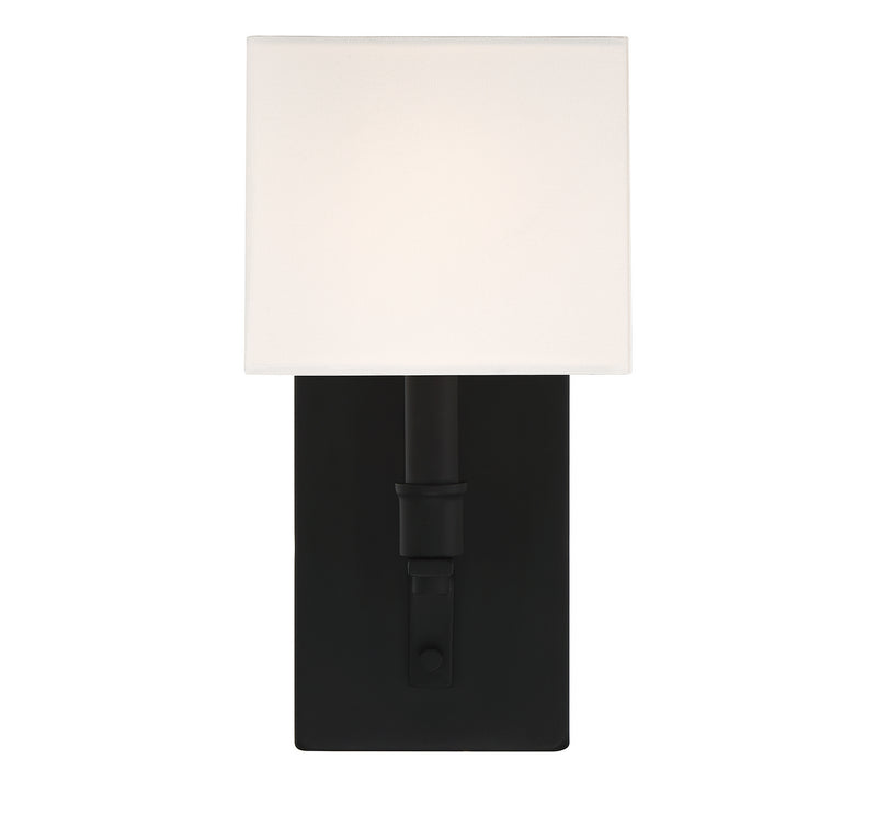 Lighting One E V6-L9-8550-1-89 One Light Wall Sconce, Matte Black