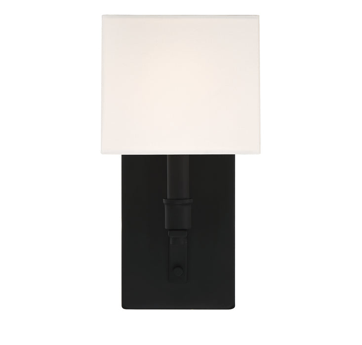 Lighting One E V6-L9-8550-1-89 One Light Wall Sconce, Matte Black
