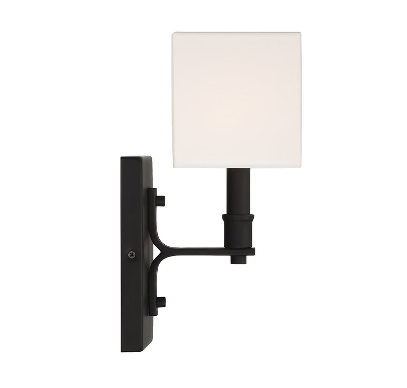 Lighting One E V6-L9-8550-1-89 One Light Wall Sconce, Matte Black
