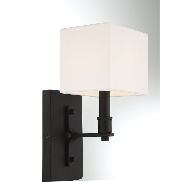 Lighting One E V6-L9-8550-1-89 One Light Wall Sconce, Matte Black