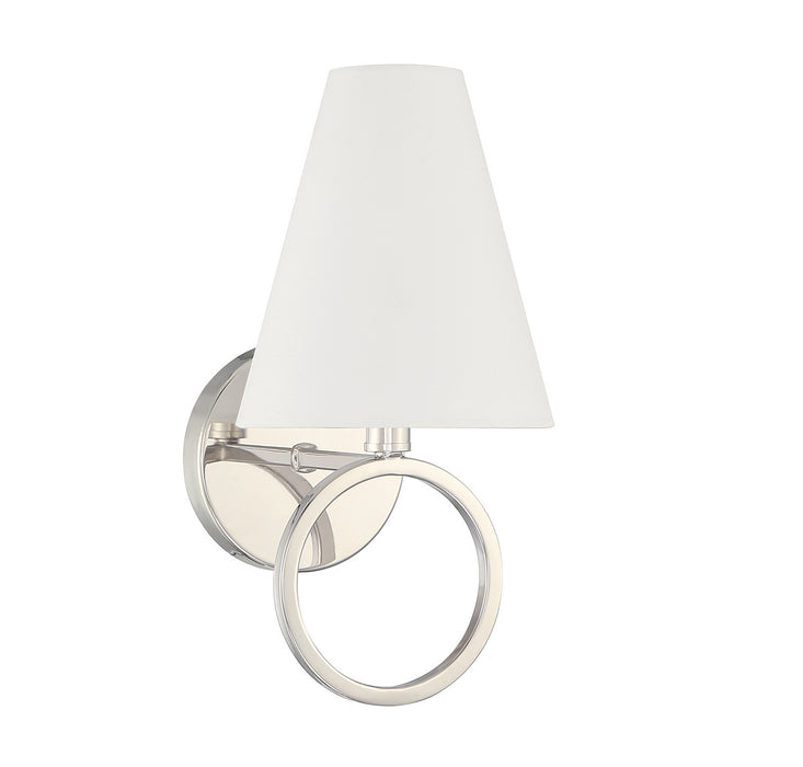 Lighting One E V6-L9-9150-1-109 One Light Wall Sconce, Polished Nickel