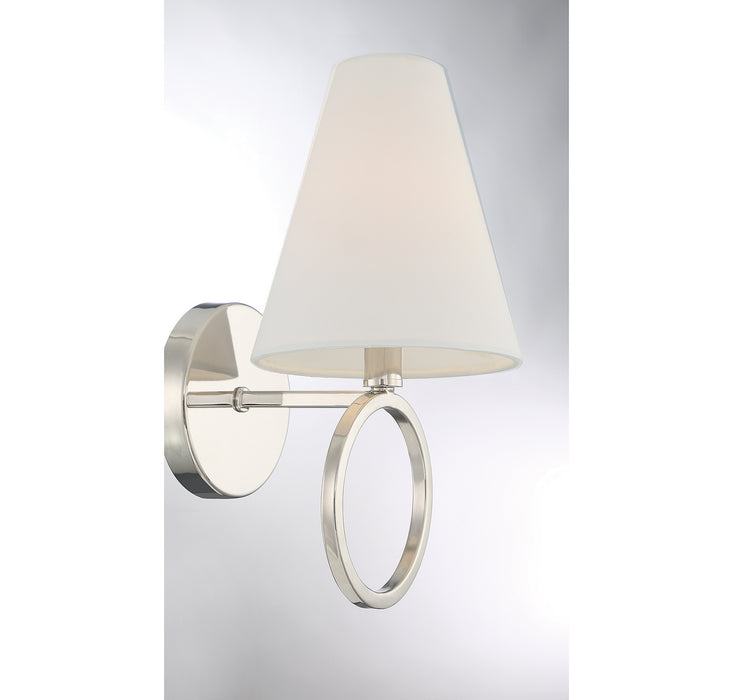 Lighting One E V6-L9-9150-1-109 One Light Wall Sconce, Polished Nickel