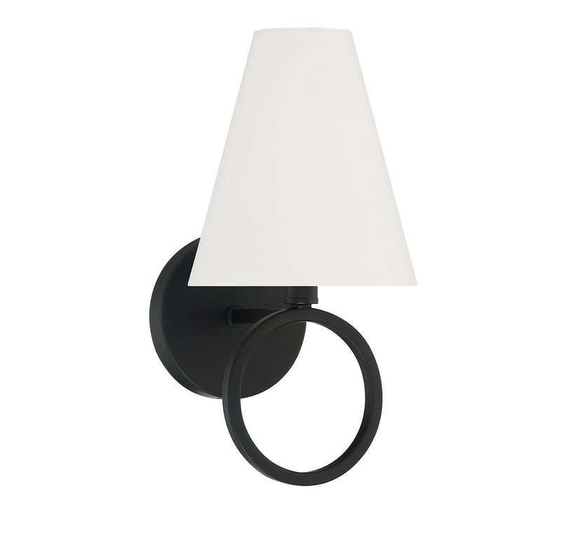 Lighting One E V6-L9-9150-1-89 One Light Wall Sconce, Matte Black