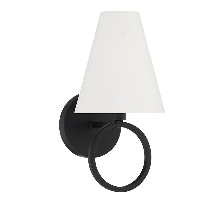 Lighting One E V6-L9-9150-1-89 One Light Wall Sconce, Matte Black