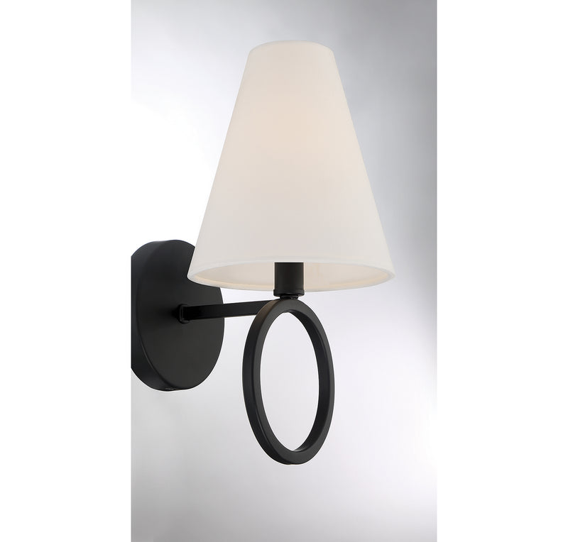 Lighting One E V6-L9-9150-1-89 One Light Wall Sconce, Matte Black