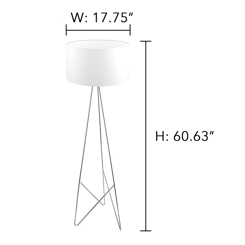 Eglo USA 39232A LED Floor Lamp, Chrome