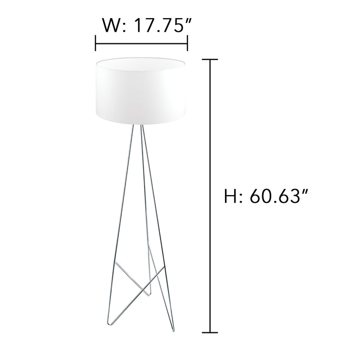 Eglo USA 39232A LED Floor Lamp, Chrome