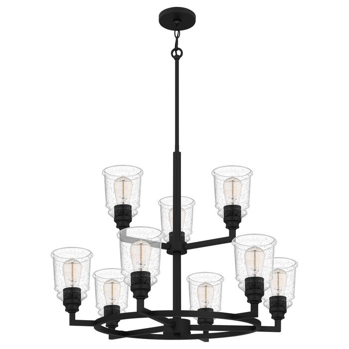 Quoizel MCI5030MBK Nine Light Chandelier, Matte Black