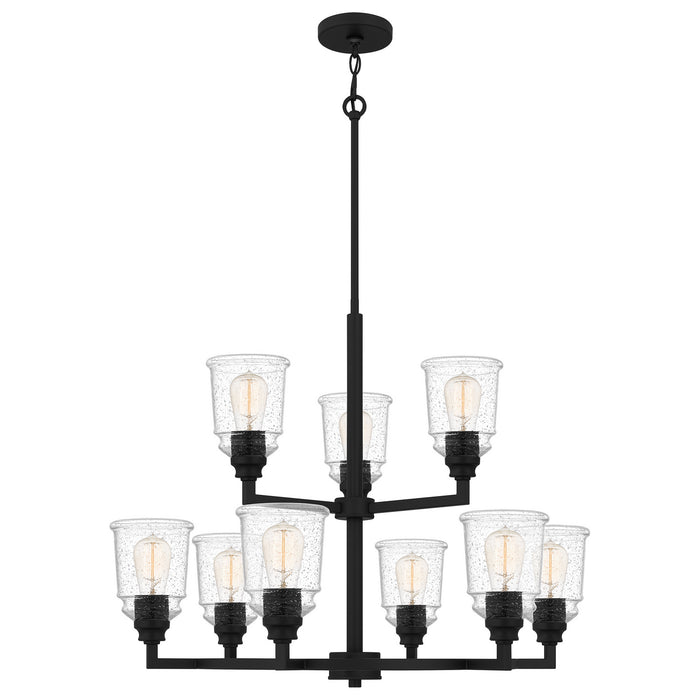 Quoizel MCI5030MBK Nine Light Chandelier, Matte Black