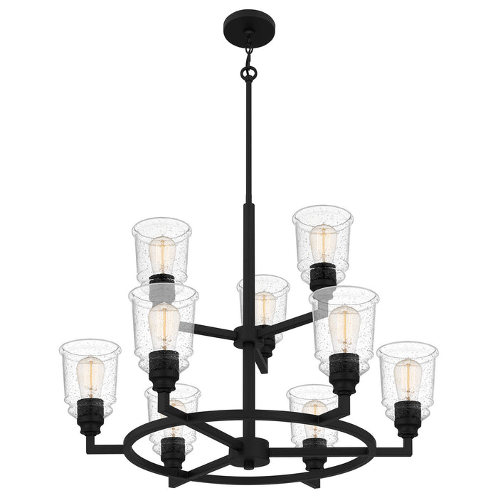 Quoizel MCI5030MBK Nine Light Chandelier, Matte Black