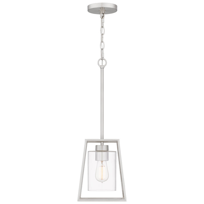 Quoizel PRC1508BN One Light Mini Pendant, Brushed Nickel