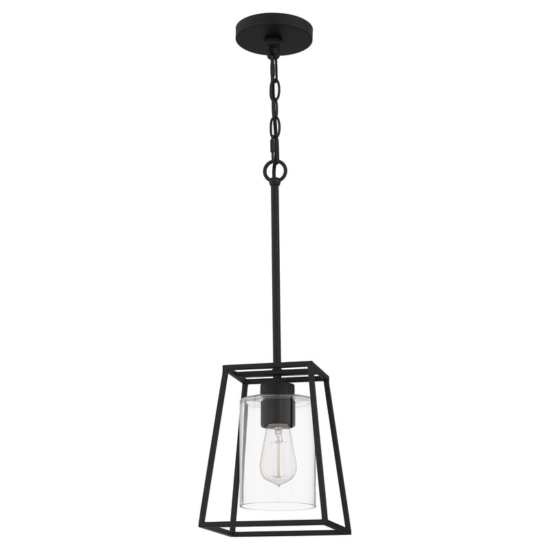 Quoizel PRC1508MBK One Light Mini Pendant, Matte Black