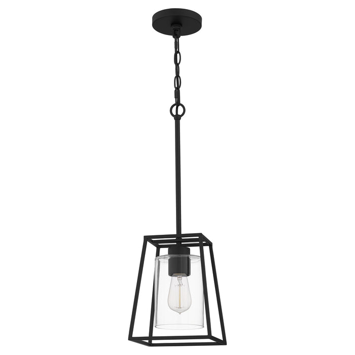 Quoizel PRC1508MBK One Light Mini Pendant, Matte Black
