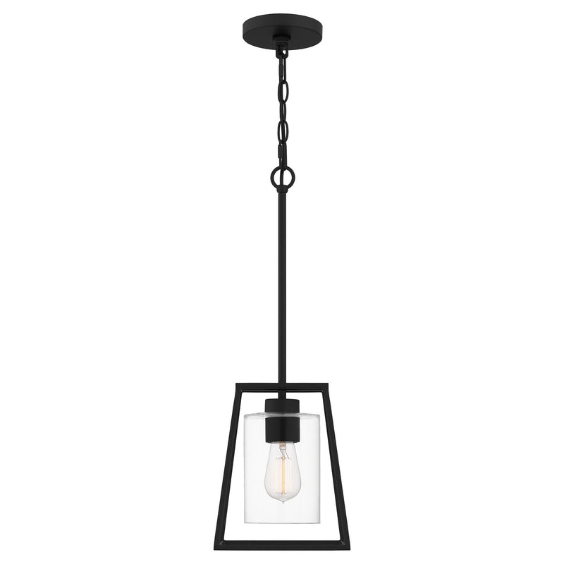 Quoizel PRC1508MBK One Light Mini Pendant, Matte Black