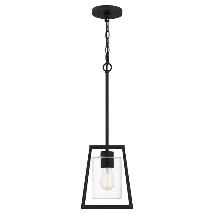 Quoizel PRC1508MBK One Light Mini Pendant, Matte Black