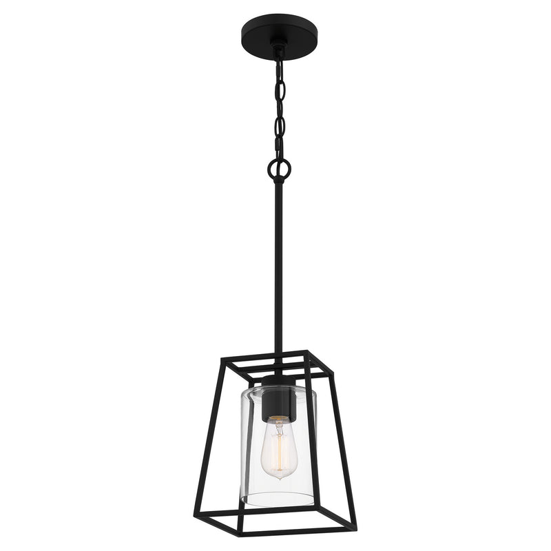 Quoizel PRC1508MBK One Light Mini Pendant, Matte Black