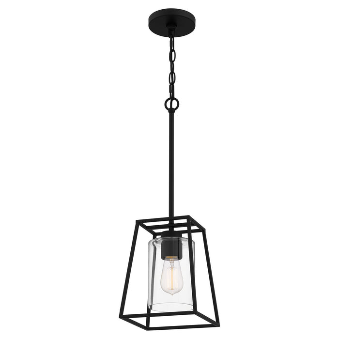 Quoizel PRC1508MBK One Light Mini Pendant, Matte Black