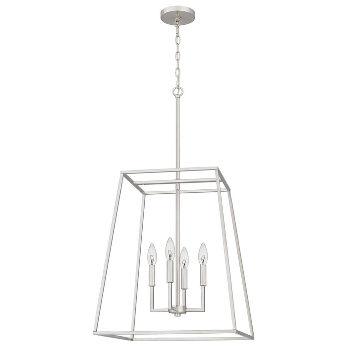 Quoizel PRC2818BN Four Light Pendant, Brushed Nickel