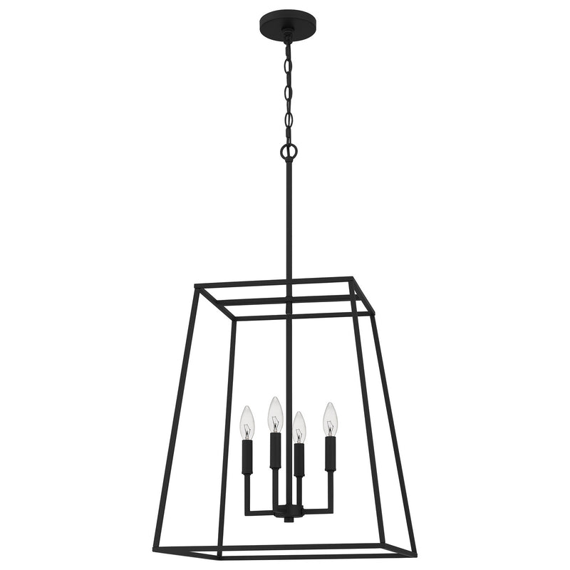 Quoizel PRC2818MBK Four Light Pendant, Matte Black