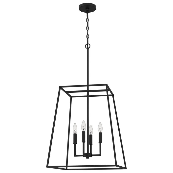 Quoizel PRC2818MBK Four Light Pendant, Matte Black