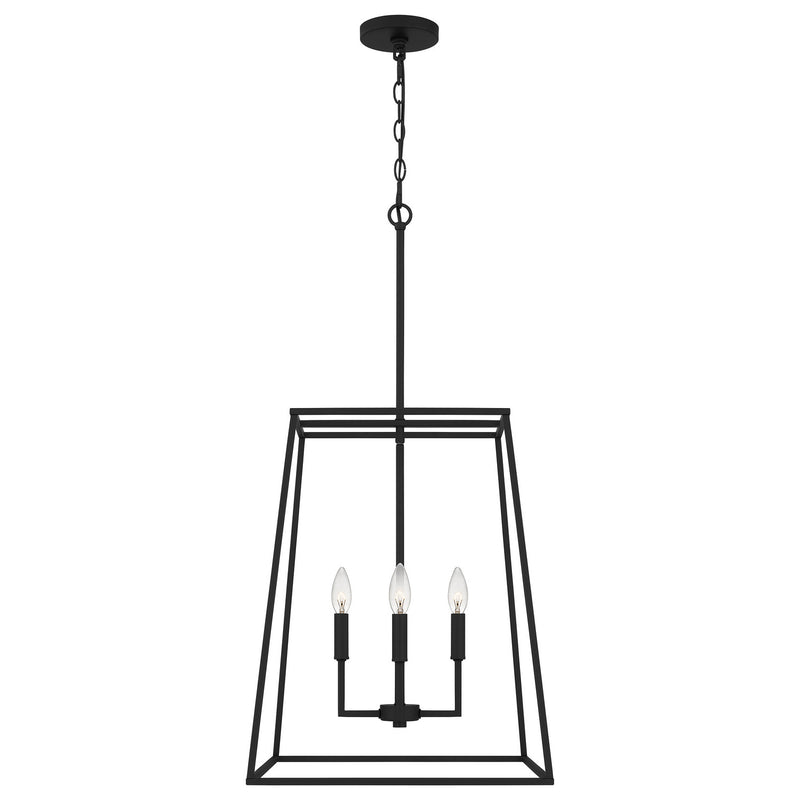 Quoizel PRC2818MBK Four Light Pendant, Matte Black