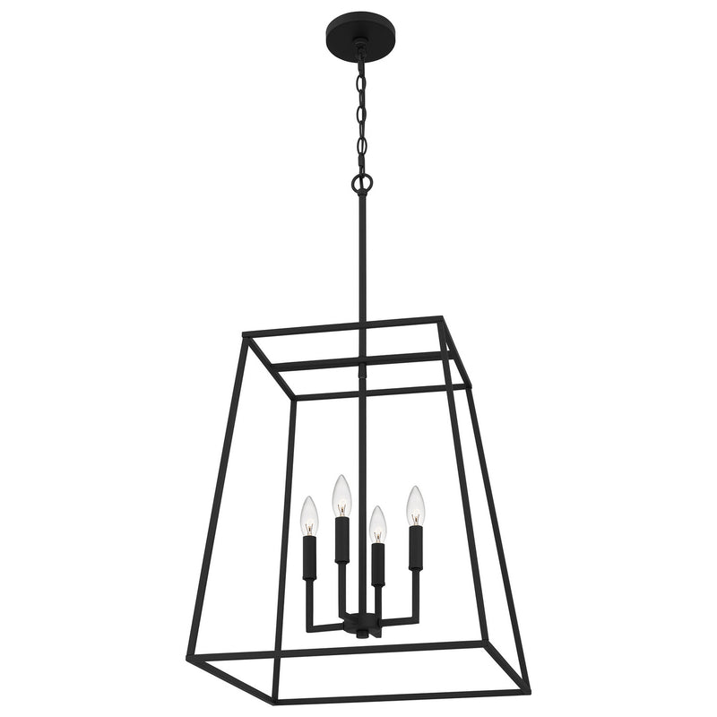 Quoizel PRC2818MBK Four Light Pendant, Matte Black