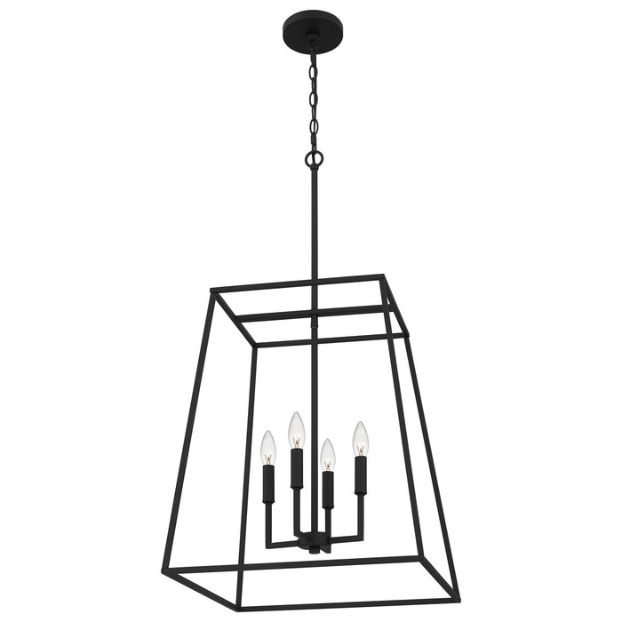 Quoizel PRC2818MBK Four Light Pendant, Matte Black