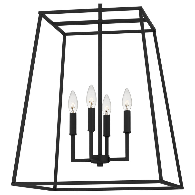 Quoizel PRC2818MBK Four Light Pendant, Matte Black