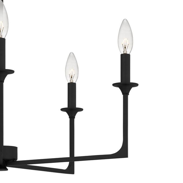 Quoizel PRC5026MBK Five Light Chandelier, Matte Black