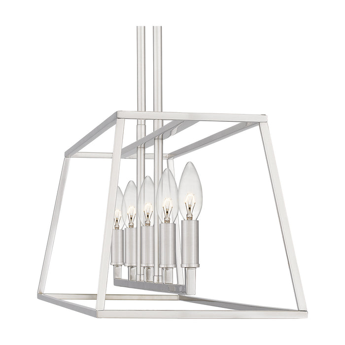 Quoizel PRC536BN Five Light Island Chandelier, Brushed Nickel