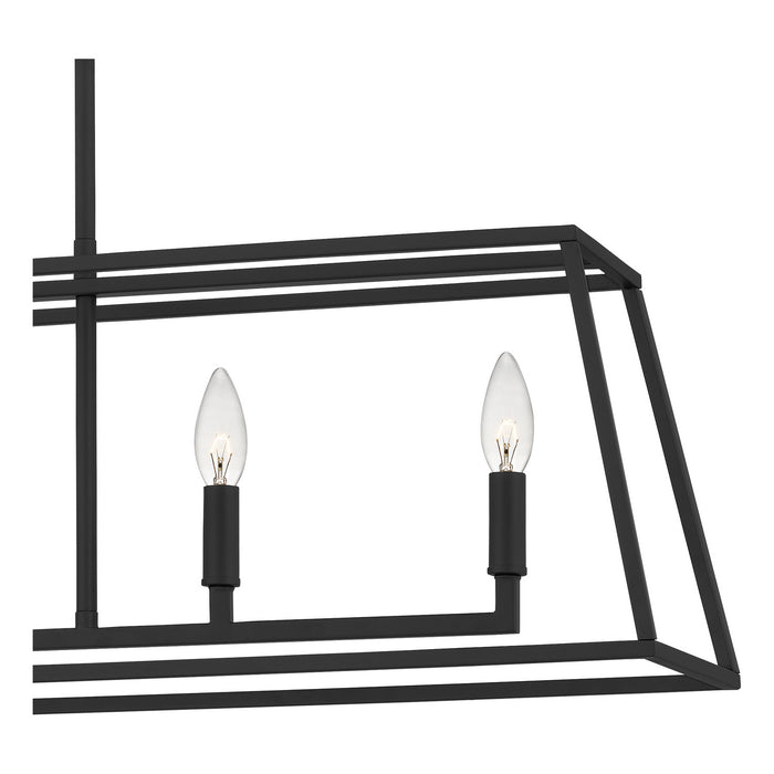 Quoizel PRC536MBK Five Light Island Chandelier, Matte Black
