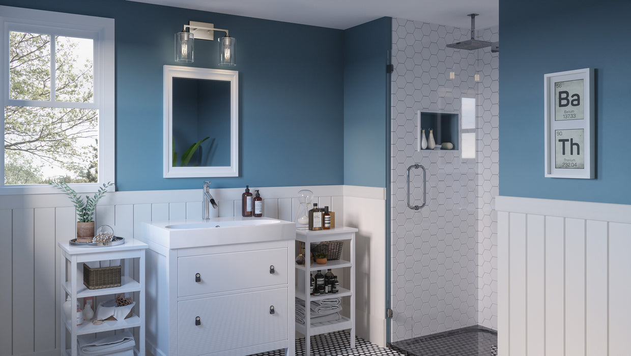 Quoizel PRC8616BN Two Light Bath, Brushed Nickel