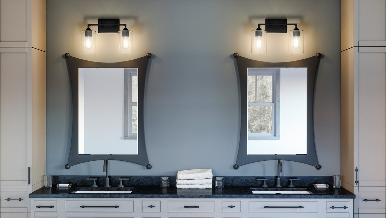 Quoizel PRC8616MBK Two Light Bath, Matte Black