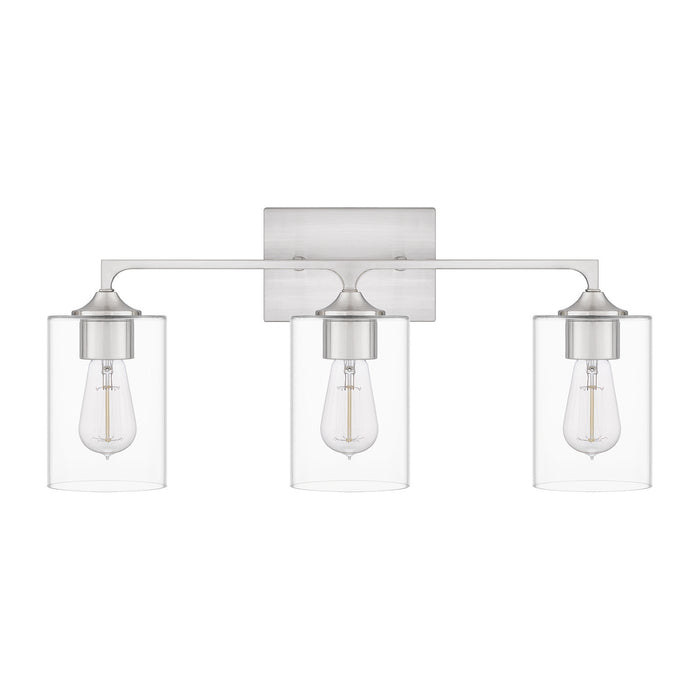 Quoizel PRC8624BN Three Light Bath, Brushed Nickel