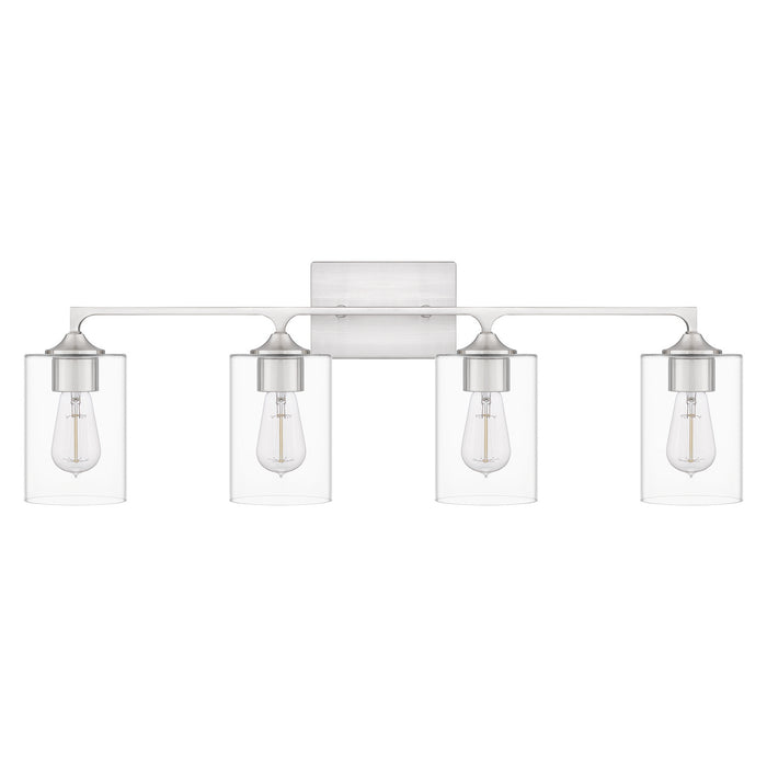 Quoizel PRC8633BN Four Light Bath, Brushed Nickel