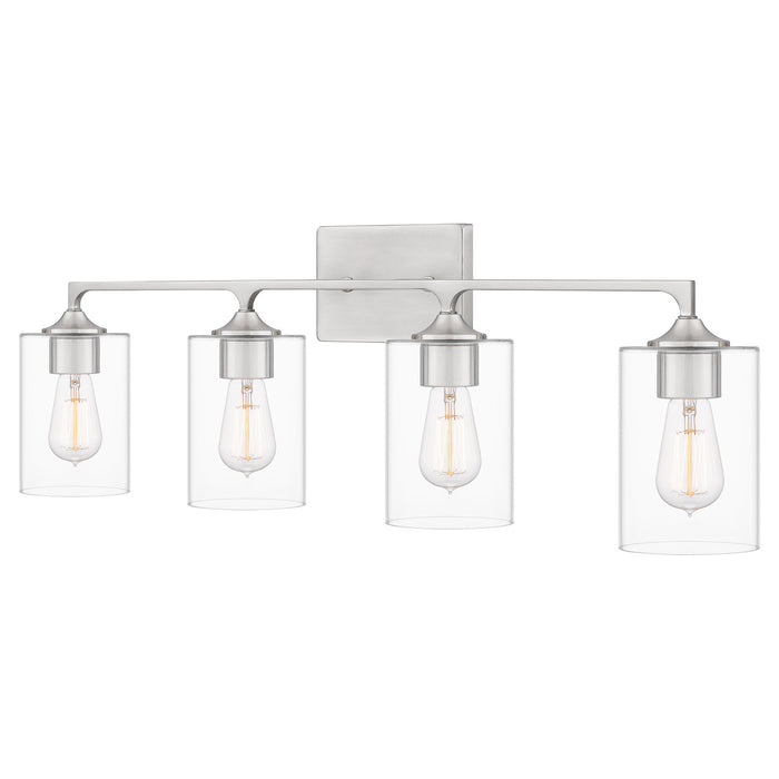 Quoizel PRC8633BN Four Light Bath, Brushed Nickel