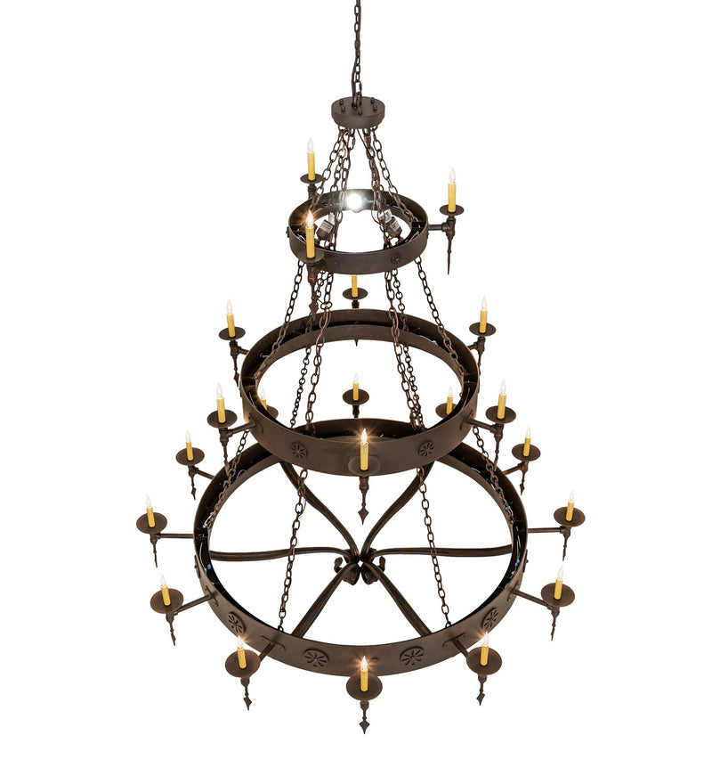 Meyda Tiffany 248627 24 Light Chandelier, Copper Rust