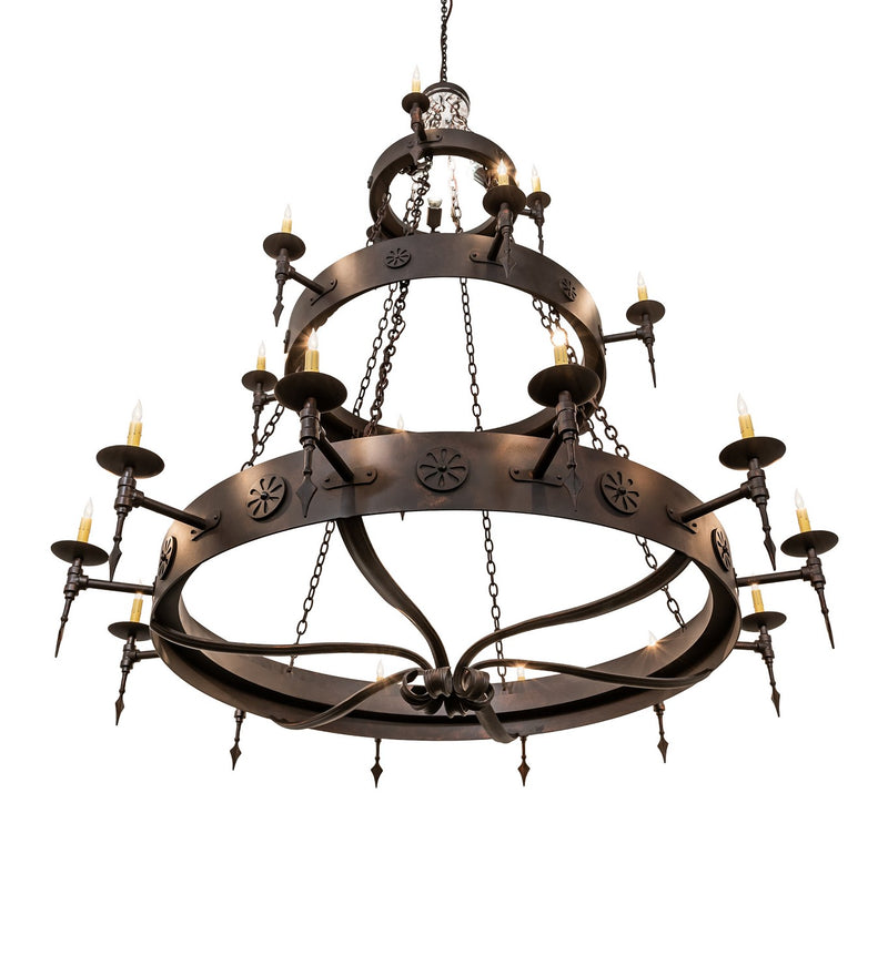 Meyda Tiffany 248627 24 Light Chandelier, Copper Rust