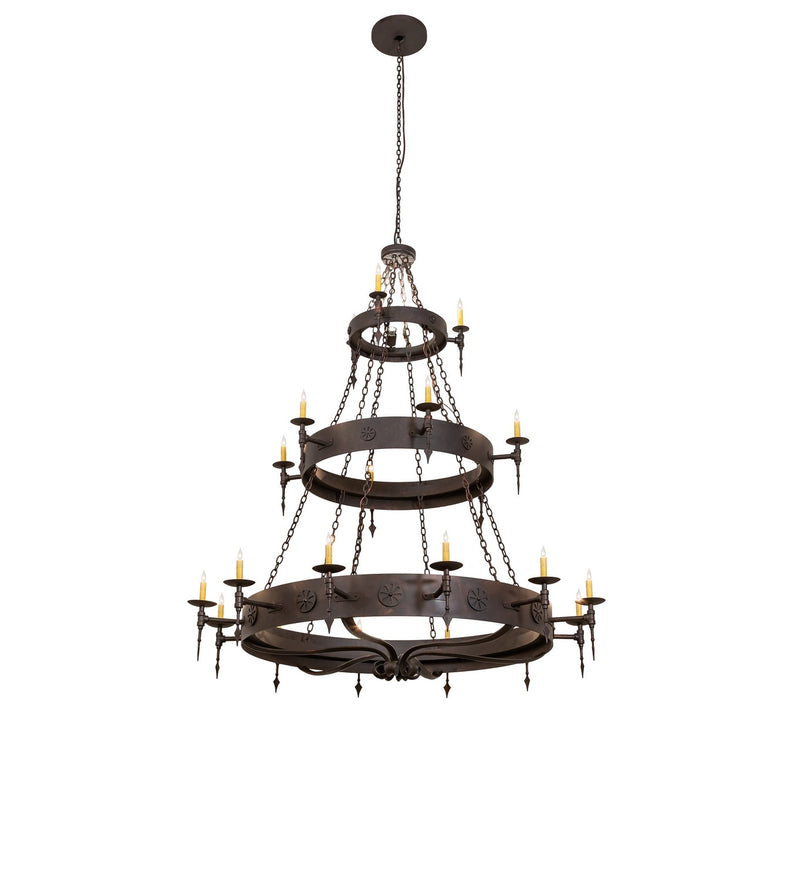 Meyda Tiffany 248627 24 Light Chandelier, Copper Rust