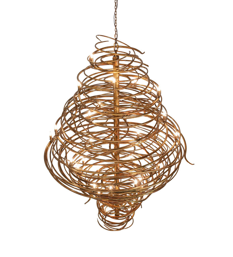 Meyda Tiffany 253231 LED Chandelier, Gilded Gold