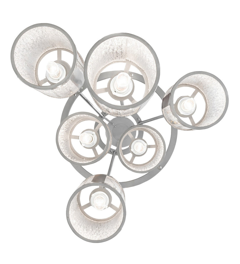 Meyda Tiffany 253505 Six Light Chandelier, Nickel