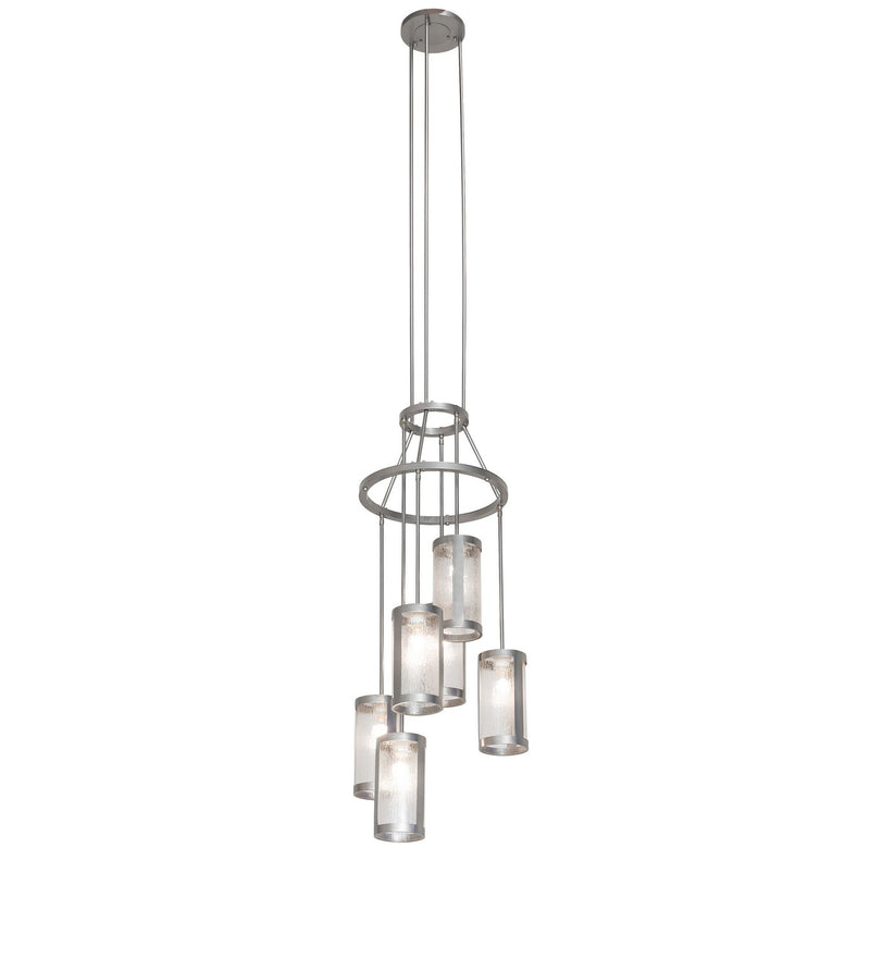 Meyda Tiffany 253505 Six Light Chandelier, Nickel