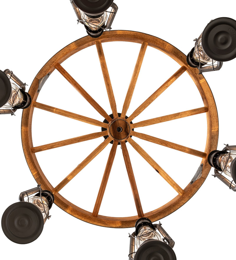 Meyda Tiffany 254513 Six Light Chandelier, Wrought Iron