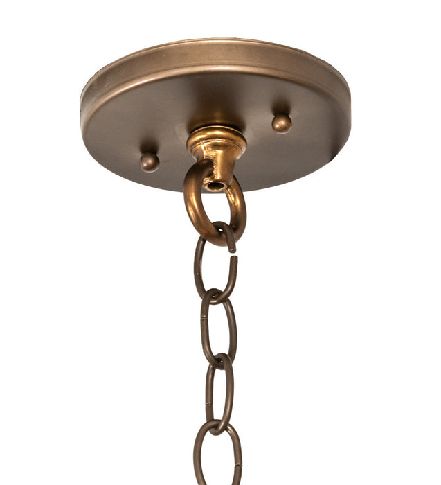 Meyda Tiffany 257665 Six Light Chandelier, Antique Copper